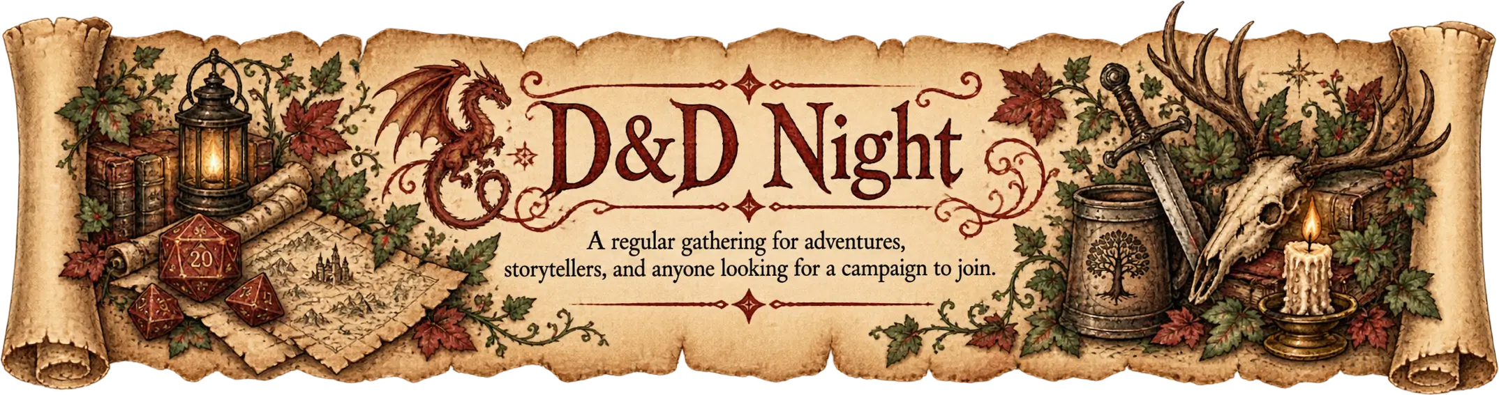 Dungeons and Dragons Night — a regular gathering for adventurers, storytellers, and anyone looking for a campaign to join.
